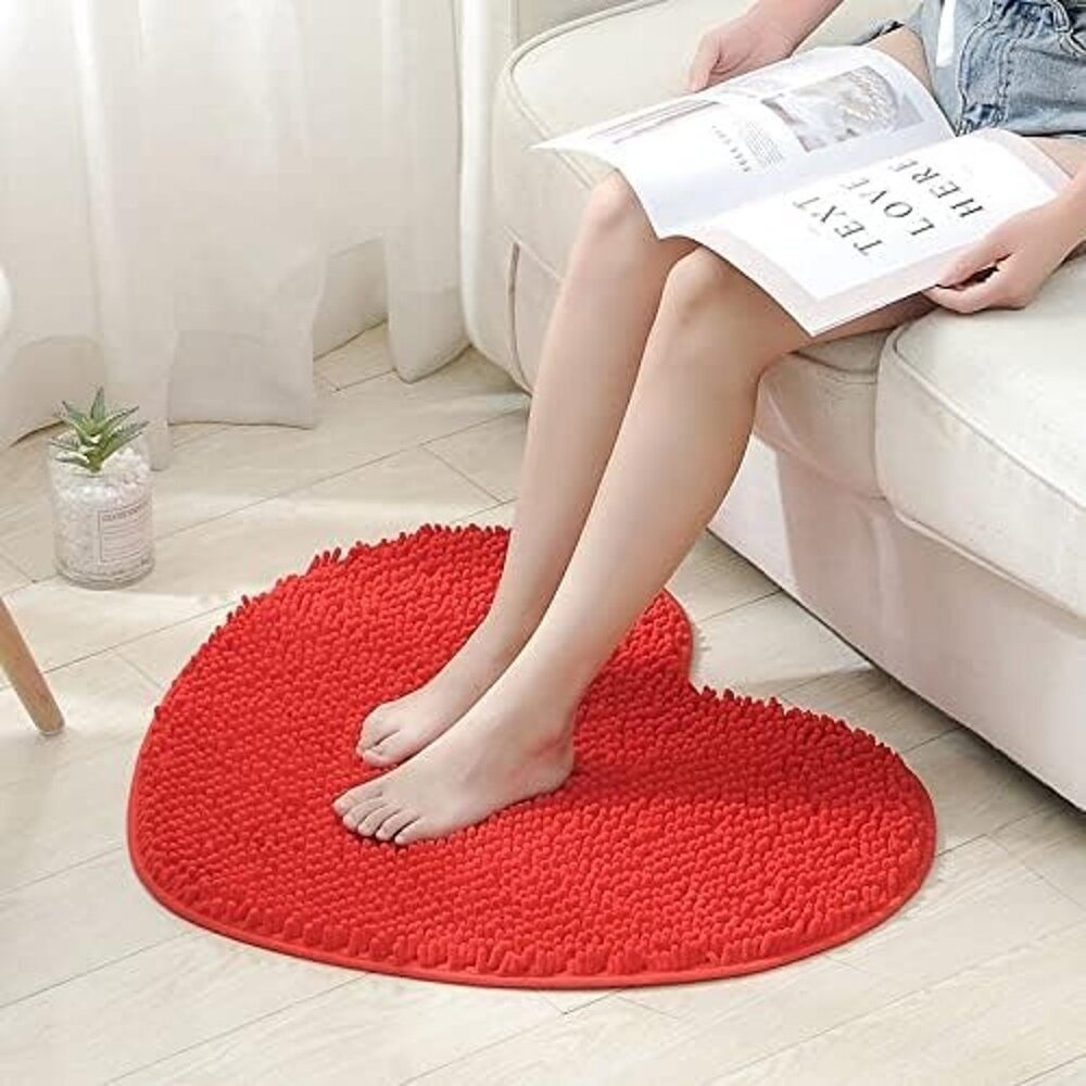 NEW 2 Pack Valentine's Day Heart Rug Valentine Heart Shaped Door Mat